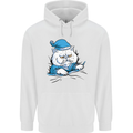 A Cat In Bed Under the Duvet Childrens Kids Hoodie White