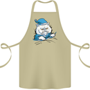 A Cat In Bed Under the Duvet Cotton Apron 100% Organic Khaki