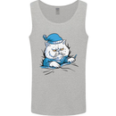A Cat In Bed Under the Duvet Mens Vest Tank Top Sports Grey