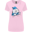 A Cat In Bed Under the Duvet Womens Wider Cut T-Shirt Light Pink