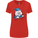 A Cat In Bed Under the Duvet Womens Wider Cut T-Shirt Red