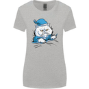 A Cat In Bed Under the Duvet Womens Wider Cut T-Shirt Sports Grey
