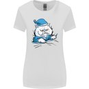 A Cat In Bed Under the Duvet Womens Wider Cut T-Shirt White