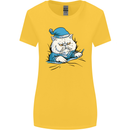 A Cat In Bed Under the Duvet Womens Wider Cut T-Shirt Yellow