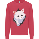A Cat Rip Kids Sweatshirt Jumper Heliconia