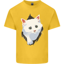 A Cat Rip Kids T-Shirt Childrens Yellow