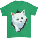 A Cat Rip Mens T-Shirt 100% Cotton Irish Green