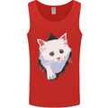 A Cat Rip Mens Vest Tank Top Red