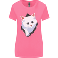 A Cat Rip Womens Wider Cut T-Shirt Azalea
