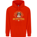 A Cavalier King Charles Spaniel Dog Childrens Kids Hoodie Bright Red