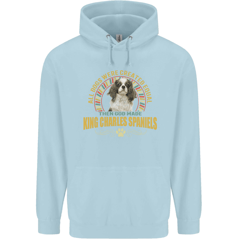 A Cavalier King Charles Spaniel Dog Childrens Kids Hoodie Light Blue