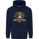 A Cavalier King Charles Spaniel Dog Childrens Kids Hoodie Navy Blue