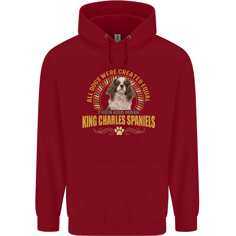 A Cavalier King Charles Spaniel Dog Childrens Kids Hoodie Red