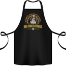 A Cavalier King Charles Spaniel Dog Cotton Apron 100% Organic Black