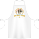 A Cavalier King Charles Spaniel Dog Cotton Apron 100% Organic White