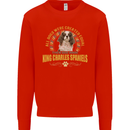 A Cavalier King Charles Spaniel Dog Kids Sweatshirt Jumper Bright Red