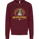 A Cavalier King Charles Spaniel Dog Kids Sweatshirt Jumper Maroon