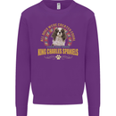 A Cavalier King Charles Spaniel Dog Kids Sweatshirt Jumper Purple