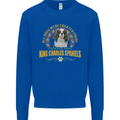 A Cavalier King Charles Spaniel Dog Kids Sweatshirt Jumper Royal Blue