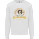 A Cavalier King Charles Spaniel Dog Kids Sweatshirt Jumper White