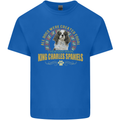 A Cavalier King Charles Spaniel Dog Kids T-Shirt Childrens Royal Blue