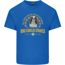 A Cavalier King Charles Spaniel Dog Kids T-Shirt Childrens Royal Blue