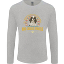 A Cavalier King Charles Spaniel Dog Mens Long Sleeve T-Shirt Sports Grey