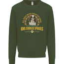 A Cavalier King Charles Spaniel Dog Mens Sweatshirt Jumper Forest Green