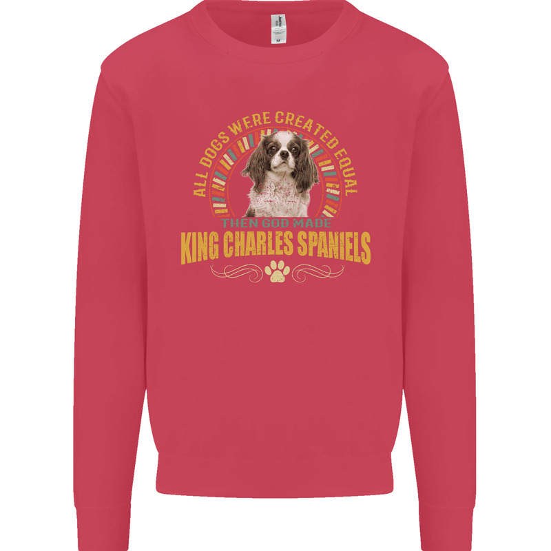 A Cavalier King Charles Spaniel Dog Mens Sweatshirt Jumper Heliconia