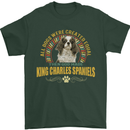 A Cavalier King Charles Spaniel Dog Mens T-Shirt 100% Cotton Forest Green