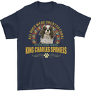A Cavalier King Charles Spaniel Dog Mens T-Shirt 100% Cotton Navy Blue