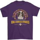 A Cavalier King Charles Spaniel Dog Mens T-Shirt 100% Cotton Purple