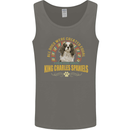 A Cavalier King Charles Spaniel Dog Mens Vest Tank Top Charcoal