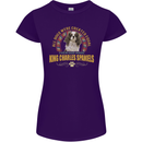 A Cavalier King Charles Spaniel Dog Womens Petite Cut T-Shirt Purple