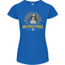 A Cavalier King Charles Spaniel Dog Womens Petite Cut T-Shirt Royal Blue