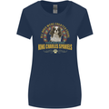 A Cavalier King Charles Spaniel Dog Womens Wider Cut T-Shirt Navy Blue