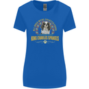 A Cavalier King Charles Spaniel Dog Womens Wider Cut T-Shirt Royal Blue