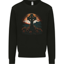 A Celtic Cross At Sunset Gothic Kids Sweatshirt Jumper Black