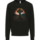 A Celtic Cross At Sunset Gothic Mens Sweatshirt Jumper Black