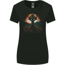 A Celtic Cross At Sunset Gothic Womens Wider Cut T-Shirt Black