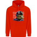 A Chameleon Soldier Childrens Kids Hoodie Bright Red
