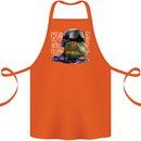 A Chameleon Soldier Cotton Apron 100% Organic Orange