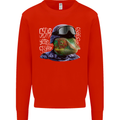 A Chameleon Soldier Kids Sweatshirt Jumper Bright Red