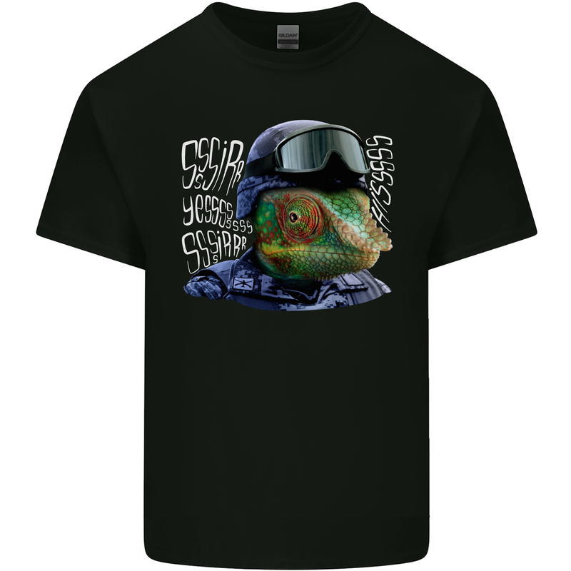 A Chameleon Soldier Kids T-Shirt Childrens Black