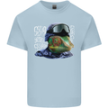 A Chameleon Soldier Kids T-Shirt Childrens Light Blue