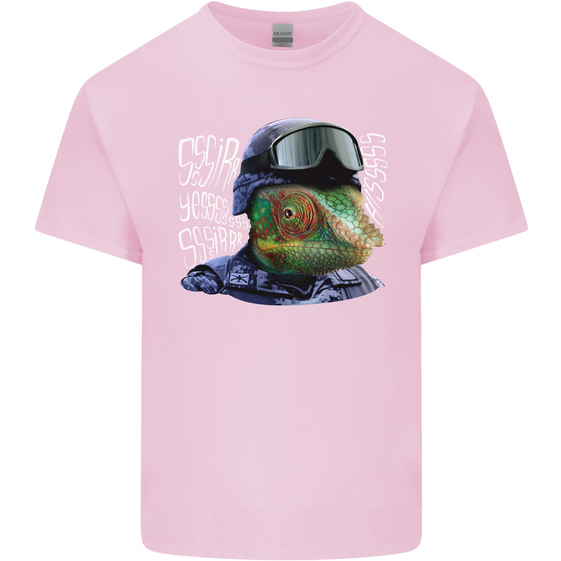 A Chameleon Soldier Kids T-Shirt Childrens Light Pink