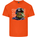 A Chameleon Soldier Mens Cotton T-Shirt Tee Top Orange
