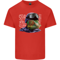 A Chameleon Soldier Mens Cotton T-Shirt Tee Top Red