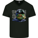 A Chameleon Soldier Mens V-Neck Cotton T-Shirt Black
