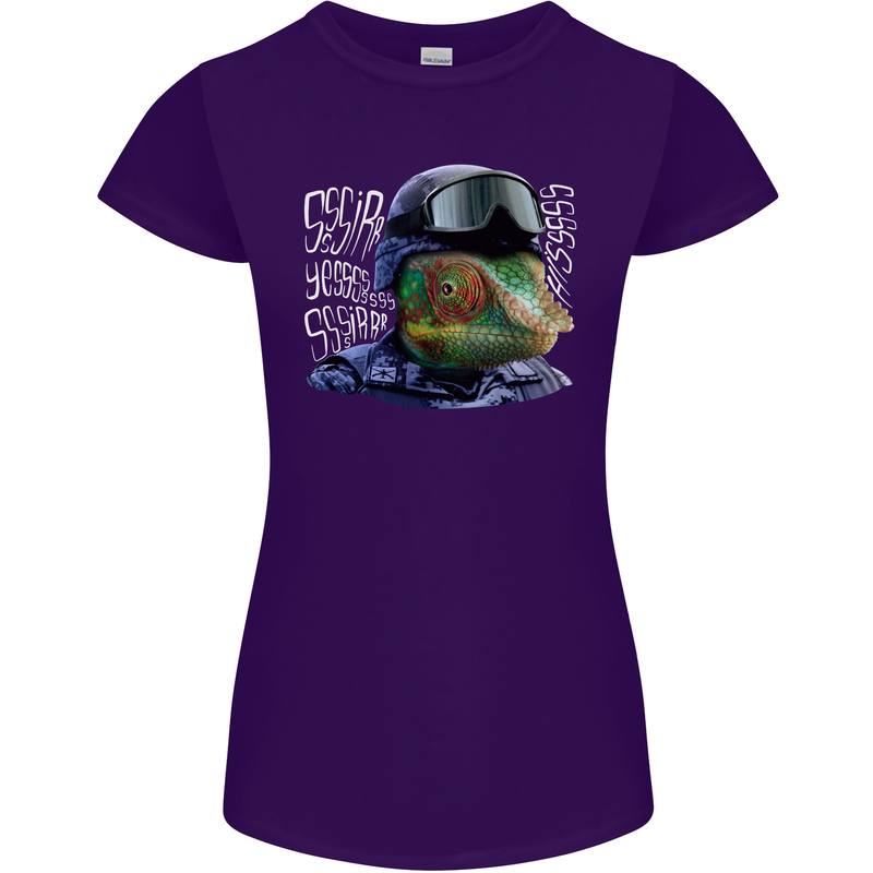 A Chameleon Soldier Womens Petite Cut T-Shirt Purple